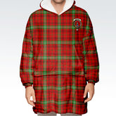 Morrison Red Modern Tartan Hoodie Blanket